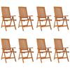 VidaXL Chaises de jardin pliables 8 pcs Bois d'eucalyptus massif 3087346