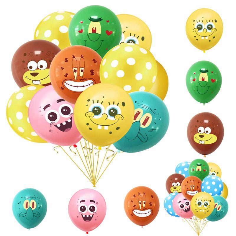 Cute Spongebob Themed Latex Balloons Ideal For Birthday Party And Baby Shower Fun