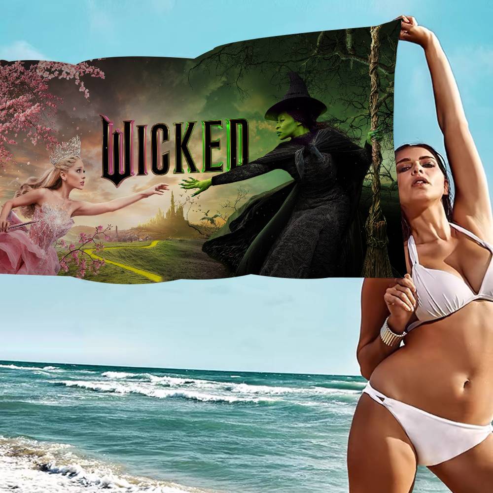 W-wicked Movie Big Microfiber Beach Towels Quick Dry Towel Sand Beach Towels Pool Towel For Travel Swim Pool Yoga