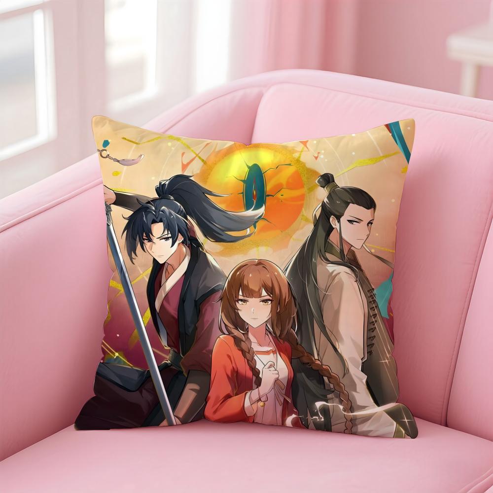 Witty Fantasy Chinese Anime Albums FFairies Cushion Cover Pillow Case Soft Skin Friendly Fabric Concealed Zipper