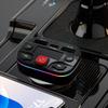 Автомобильное зарядное устройство Bluetooth MP3 с быстрой зарядкой, поддержкой звука без потерь, двойным дисплеем, слотом для USB-накопителя и карты памяти
