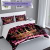 3PC Custom Name Royal Crown Glitter Bedding Set Printed Bedding Set Duvet Cover Closure Includes 1 Duvet Cover & 2 Pillowcases for All Seasons Bedroom