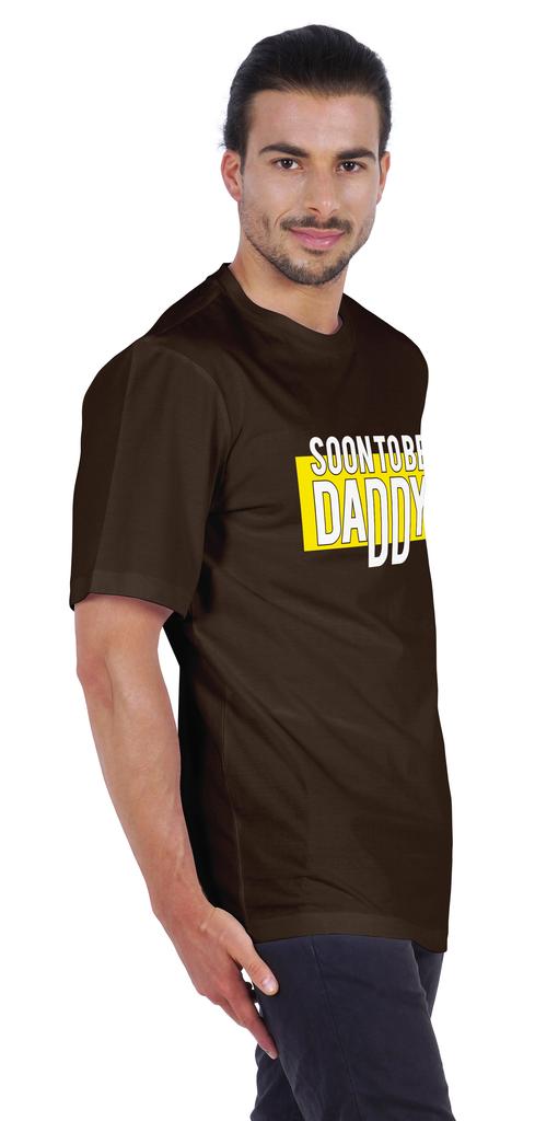 Inkmeso Men's Graphic Printed "Soon To Be Daddy" Pregnancy Announcement Tshirt Crew Neck Tee For Being
