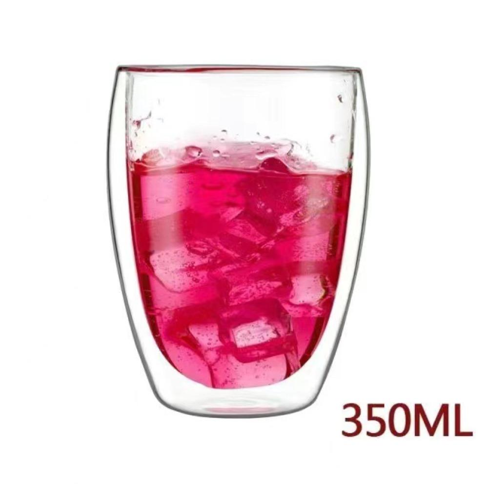 Взрывостойкий прозрачный стакан из двухслойного стекла, бытовой, большой вместимости, термостойкий, утолщенный, высокоценный стакан для воды