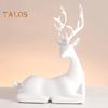 2 шт. настольный орнамент оленя смоляные фигурки оленя стоящего оленя и лежащего оленя скульптура для домашнего офиса стол декор