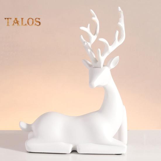 2 шт. настольный орнамент оленя смоляные фигурки оленя стоящего оленя и лежащего оленя скульптура для домашнего офиса стол декор