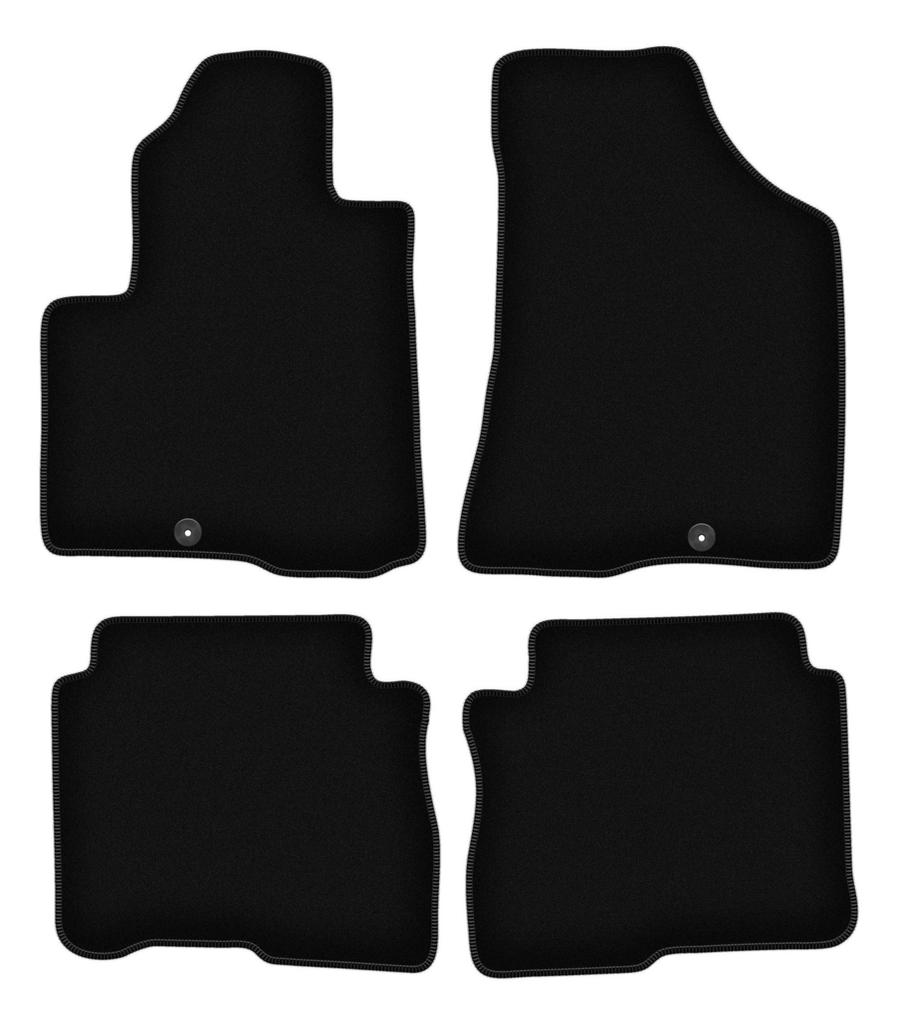 Velour Car Mats Basic For Hyundai Santa Fe Ii Suv (2006-2012)