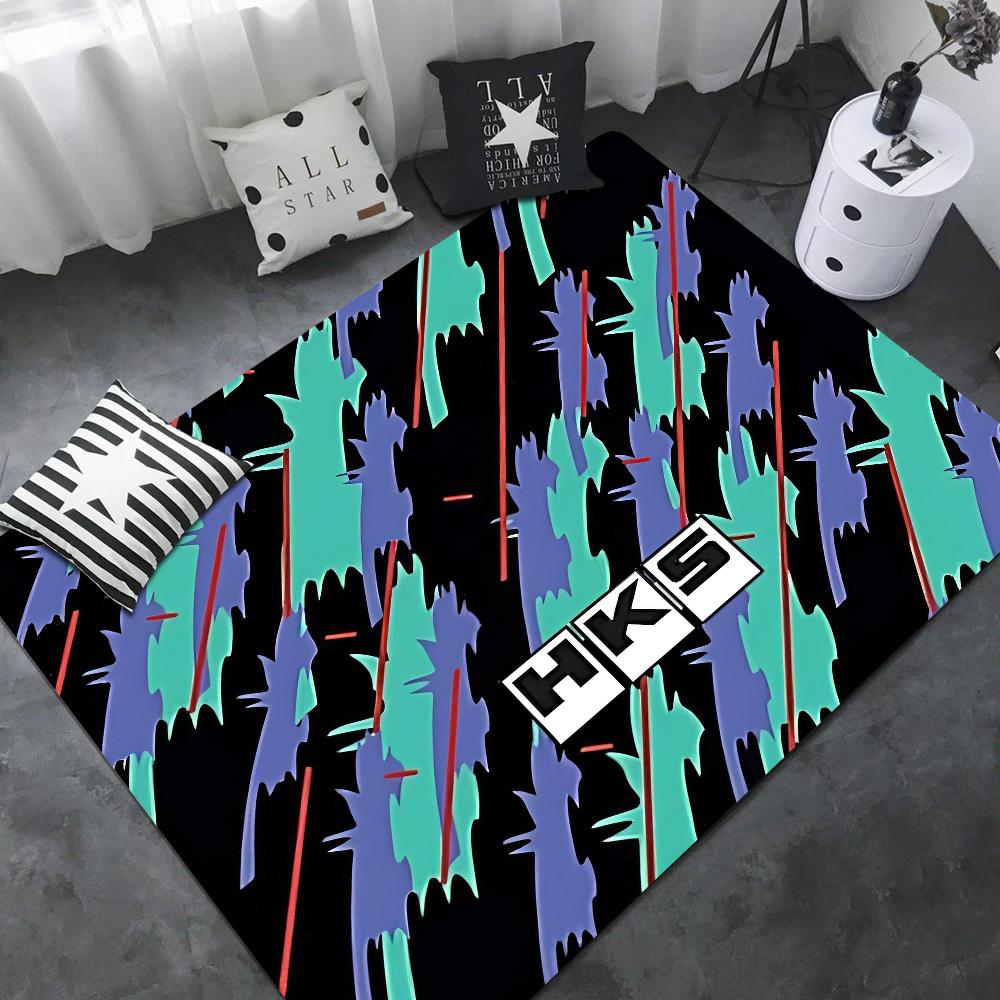 Sports Car H-K-S JDM Kitchen Mat Washable Non-Slip Living Room Sofa Chairs Area Mat Kitchen Toilet Rug