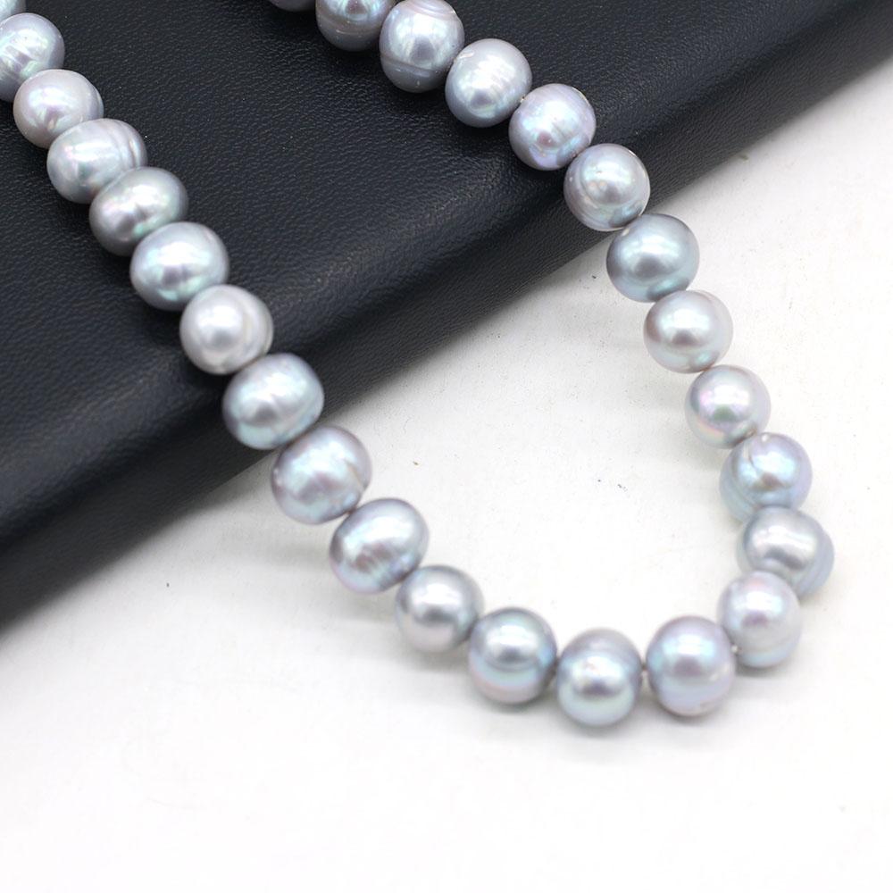 Серый жемчуг 10-11 мм бусины в форме риса для изготовления украшений своими руками браслет серьги ожерелье аксессуар