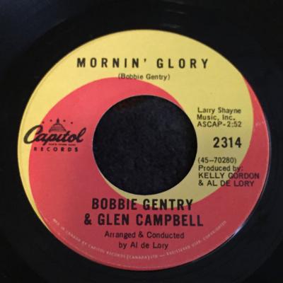 7-дюймовая пластинка BOBBIE GENTRY & GLEN CAMPBELL - Mornin' Glory 2314 CAPITOL 1968 Канада Кантри/Фолк Б/у
