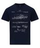 Flute Patent Blueprint Woodwind Instrument Musician T-Shirt