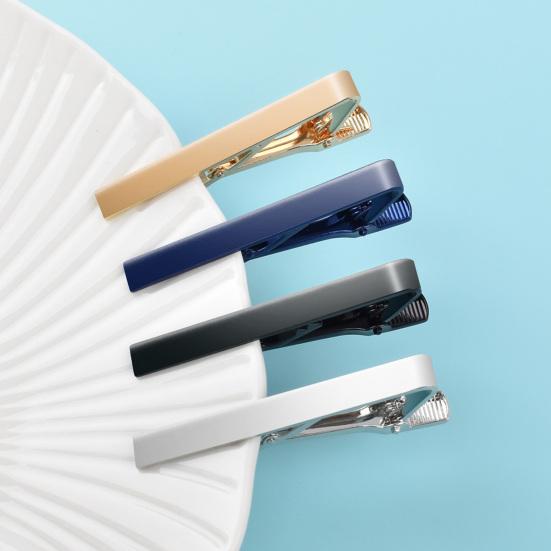 Зажим для галстука Гладкая поверхность Медь Мужской Деловой Зажим для галстука Съемный Универсальный Свадьбы Деловые наряды Наряд с галстуком-бабочкой Аксессуар