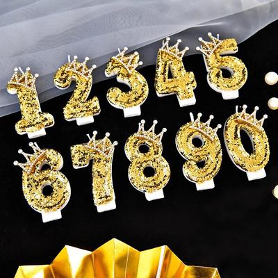 Цифровые свечи Crown Birthday, свечи для взрослых и детей на день рождения, вечеринка