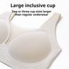 Jelly Deep V Full Cup Seamless Mesh Plus Size Underwear Thin Style Large Breasts Small Anti-Sagging Bra 6XL