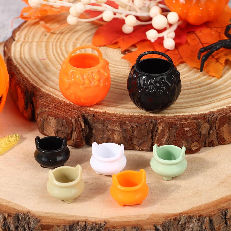 2 шт. Миниатюрный котел на Хэллоуин, мини-ведро для конфет на Хэллоуин, котел ведьмы