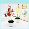 Имитация Фаленопсиса в горшке Искусственный Искусственный Цветок для Офиса и Свадебных Украшений