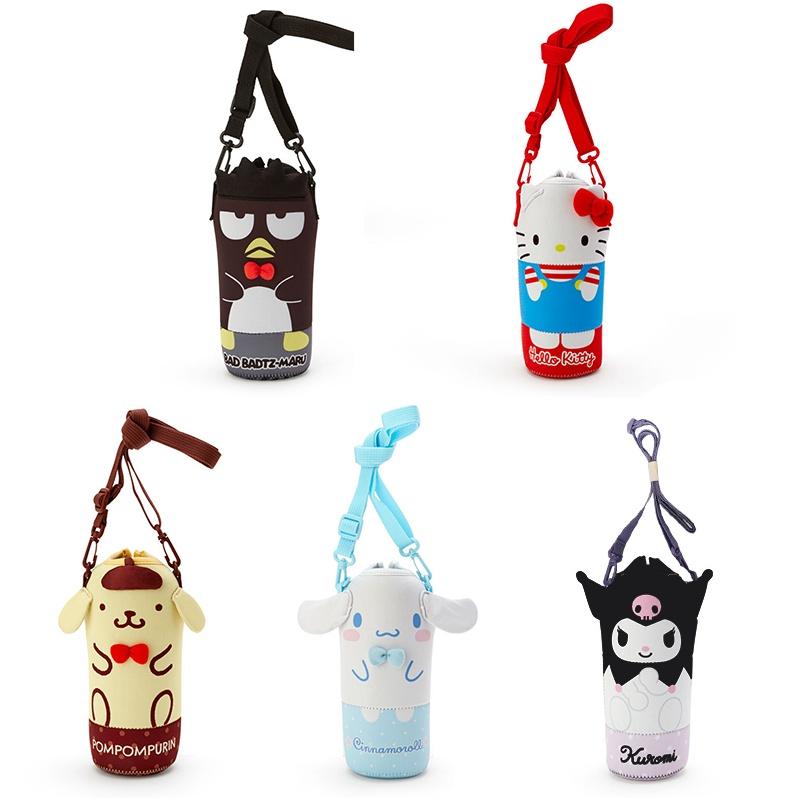 Держатель для бутылки с водой Cinnamoroll Kuromi Pomm Purin с регулируемым плечевым ремнем, износостойкий, мультяшный дизайн