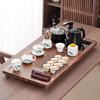 Jiakangming Ru Kiln Ceramic Tea Set with Auto-Heating Kettle & Wooden Tray