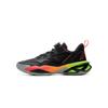 Li Ning Kids Synthetic Leather Comfortable Non-Slip Wear-Resistant Rebound Support Low-Top Basketball Shoes Kids Sneaker Black YKBU080-1