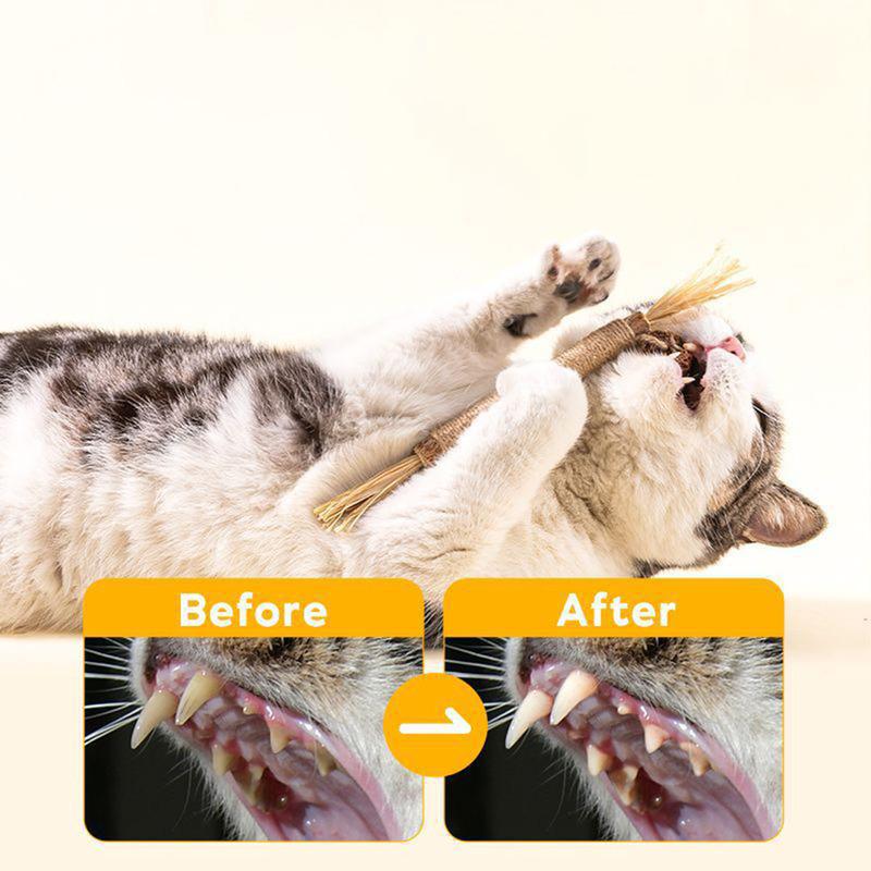 Игрушка-дразнилка для котенка из пеньковой веревки, прочная - Устойчивый к укусам инструмент для стачивания зубов для удовольствия от жевания котенка