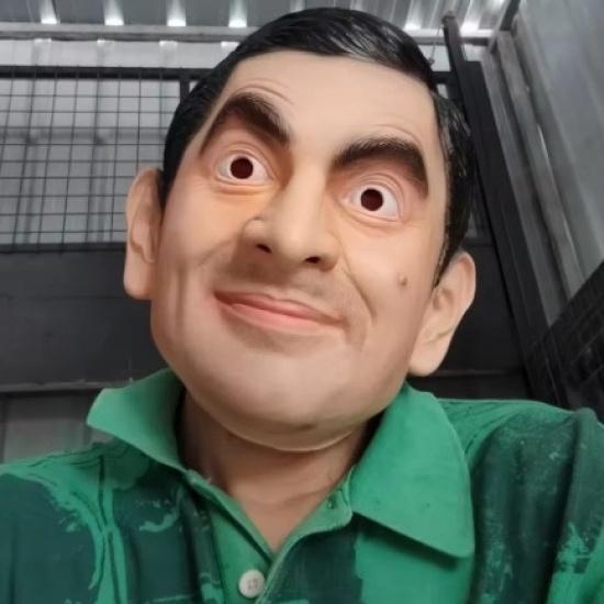 Free labeling and quality inspection, film and television costume props, Mr. Bean mask, funny headgear