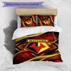 Watford Football Printed 3 Pieces Bedding Set, Comfortable Skin Friendly Bedroom Duvet Cover Set