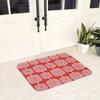 Modern Red Geometric Pattern Doormat Entrance Rug Home Decor Mat for Entryway Indoor Outdoor Welcome Mat 40x60cm