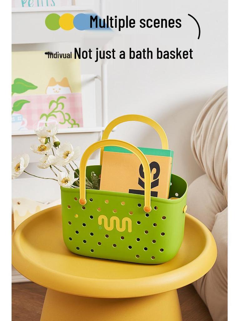 Женская корзина для хранения в ванной большой вместимости с дренажем
