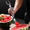 Watermelon Cutter Fork Stainless Steel Fruit Fork Slicer Melon Cube Cutting Tools for Kitchen Camping
