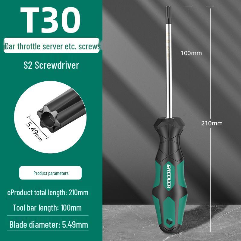 Green Forest Magnetic Hex & Mi Word Screwdriver Set: T8, T15, T20, T25, T30