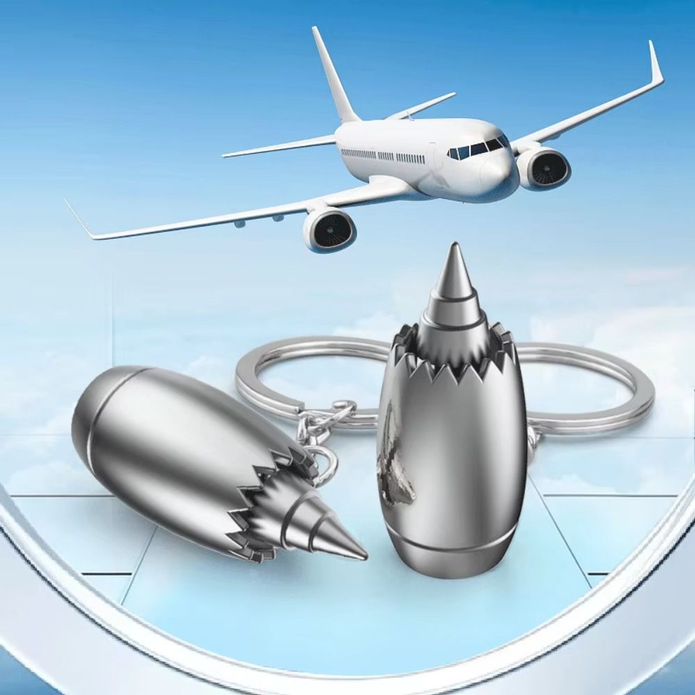 Cellphone Charm Aircraft Engine Key Chain Bag Decorative Mini Jet Engine Aviation Academy