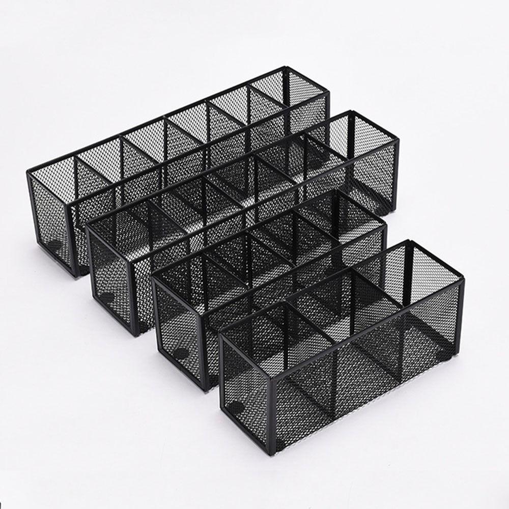 Modern Desk Display Holder Metal Pen Storage Box Stationery Organizer Makeup Holder Office Use