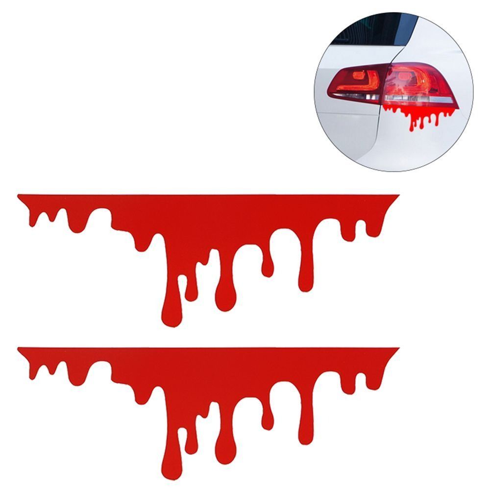 Halloween Red Blood Car Headlight Sticker Dripping Blood Vinyl Decal Theme Styling Decorative