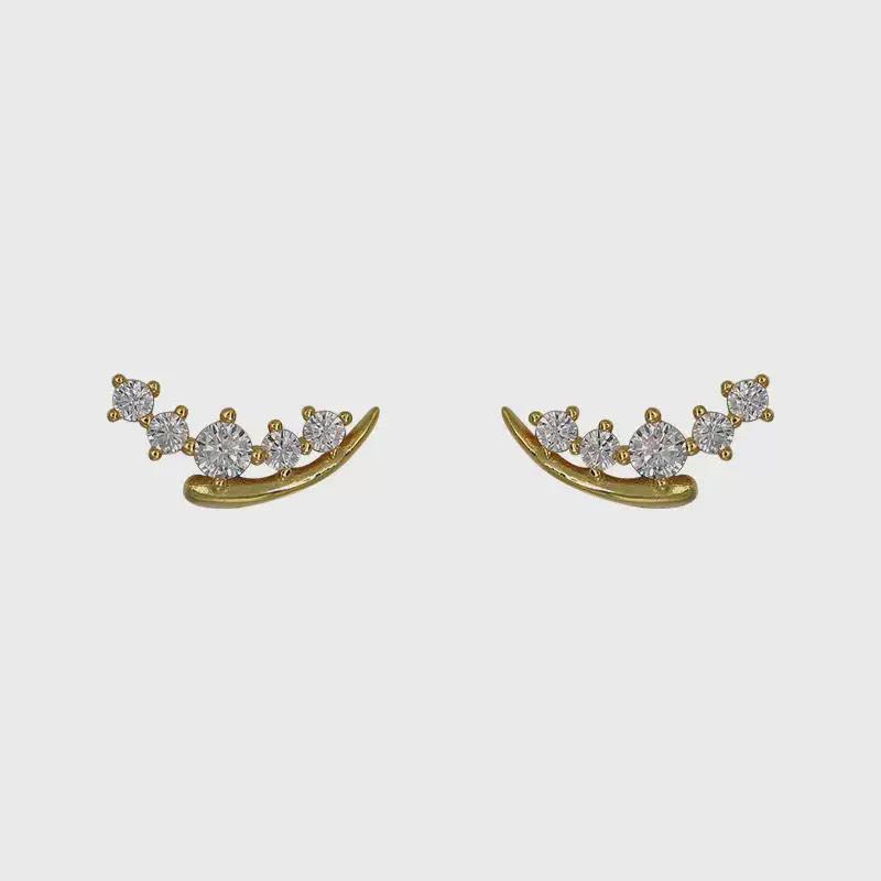 Серьги-гвоздики Beixi S925 из стерлингового серебра с цирконами в виде колосков для женщин - Простые, Изысканные Маленькие Аксессуары