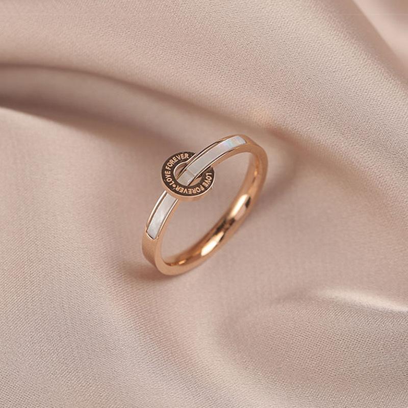 Кольцо из титановой стали Гипоаллергенное Простое Полированное 18k Нержавеющая сталь Кольцо на мизинец Модная бижутерия