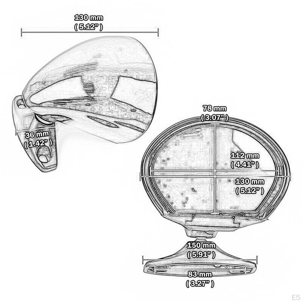 Car Rear View Mirror Accessories Easy Installation Sturdy Repair Parts Automotive Wing