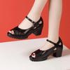 2025 Buckle Strap Women's Sandals New Open Toe Office and Career Summer Best Seller Comfortable Heeled Sandals Zapatos