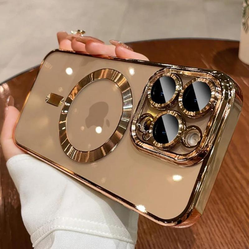 Официальный чехол для телефона Desert Gold для iPhone 17 16e 15 14 13 12 11 Pro Max Plus Прозрачный Магнитный Magsafe Защита объектива Мягкая крышка