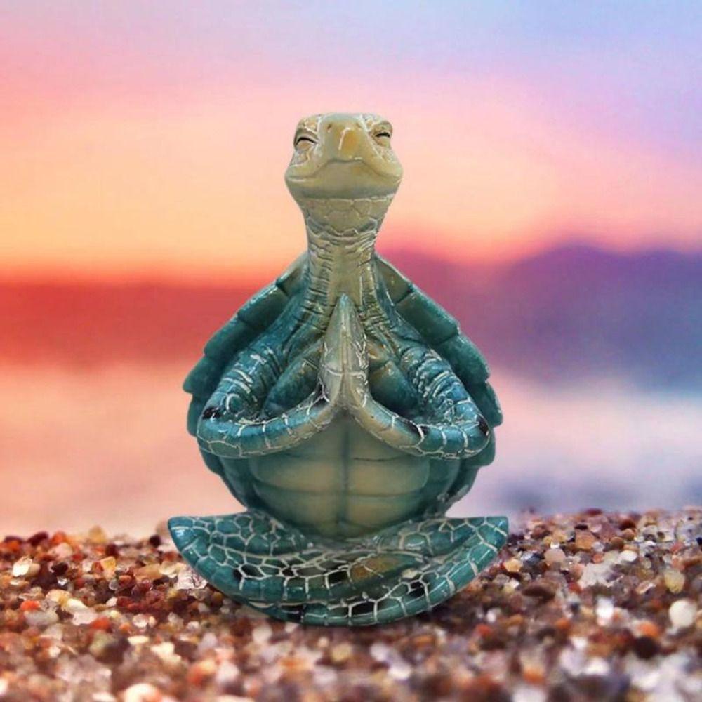 Crafts Unique For Buddha Zen Garden Statue Desktop Ornament Sea Turtle Figurine Simulated Turtle
