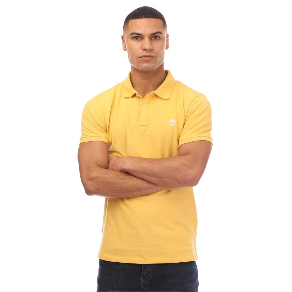 Timberland Mens Oyster River Logo Short-Sleeved Polo Shirt