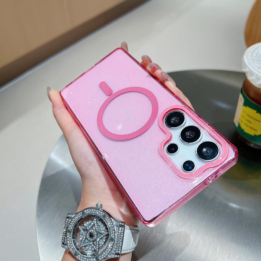 Dream flash powder magnetic suction large hole Samsung S11Ultra mobile phone case charging S11Plus anti-drop protective case