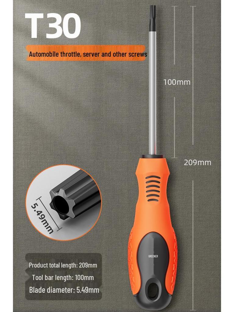 Green Forest Magnetic Hex & Mi Word Screwdriver Set: T8, T15, T20, T25, T30