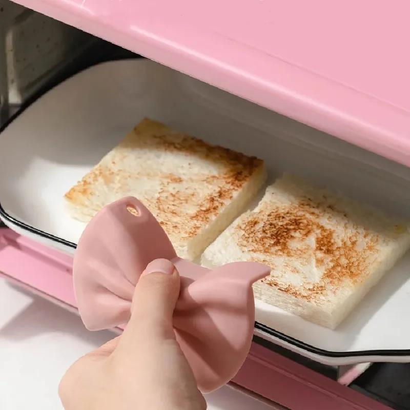 Дизайн в форме банта Ручка-ухо для горшка Зажим для кухонной кастрюли Противоожоговая Нескользящая ручка Перчатки для готовки и духовки Зажим для горшка Кухонные гаджеты