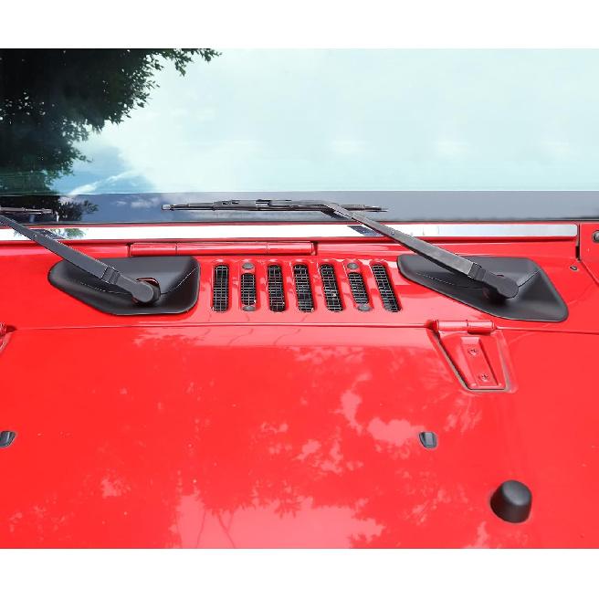 Декоративная накладка на основание переднего стеклоочистителя для Jeep Wrangler JK и Unlimited 2007-2018 (черный)