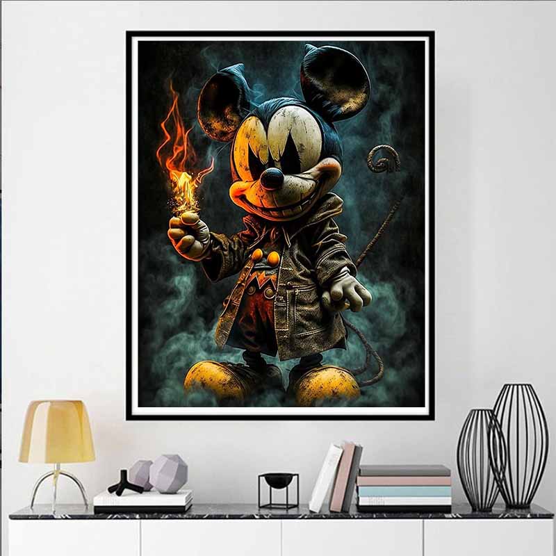 Disney Алмазная мозаика Стимпанк Микки Маус 5D DIY Вышивка стразами Алмазная вышивка Крестиком, Декор для дома и свадьбы