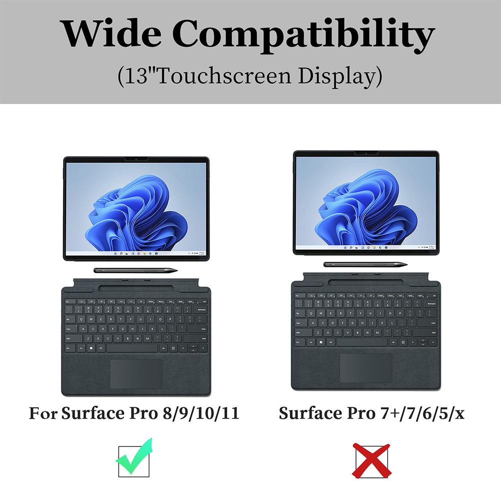 Чехол для ноутбука Microsoft Surface Pro 11/10/9/8 13 дюймов, ударопрочный защитный прочный чехол, совместимый с клавиатурой Type Cover