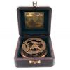 8,89 см латунный компас с солнечными часами уникальный подарок элегантности с солнечными часами, копия часов корабля, коробка