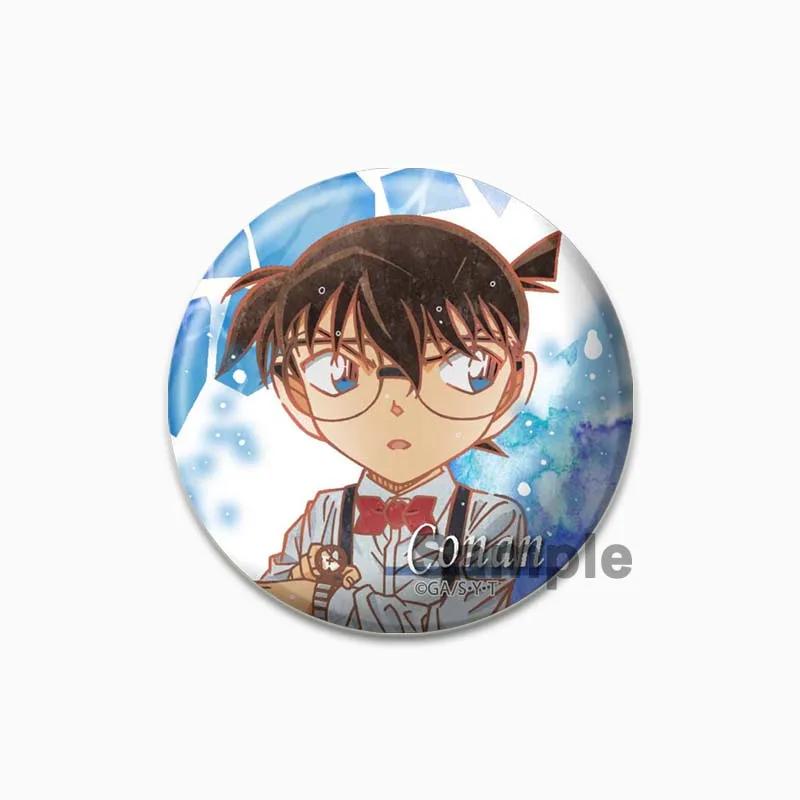 32/44/58mm Maorilan Haibara Ai Conan Hattori Heiji Badge Cartoon Anime Cute Brooch Pins for Clothes Backpack Hat Jewelry Accessories