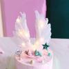Angel Wings Cake Toppers Wedding Cupcake Cake Flag Party Decoration Happy Birthday