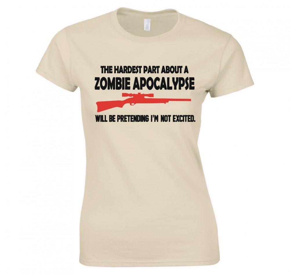 Zombie Apocalypse Pretending Im Not Excited Ladies TShirt New